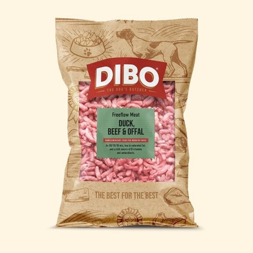 DIBO Duck, Beef & Offal Freeflow 1kg raw dog food