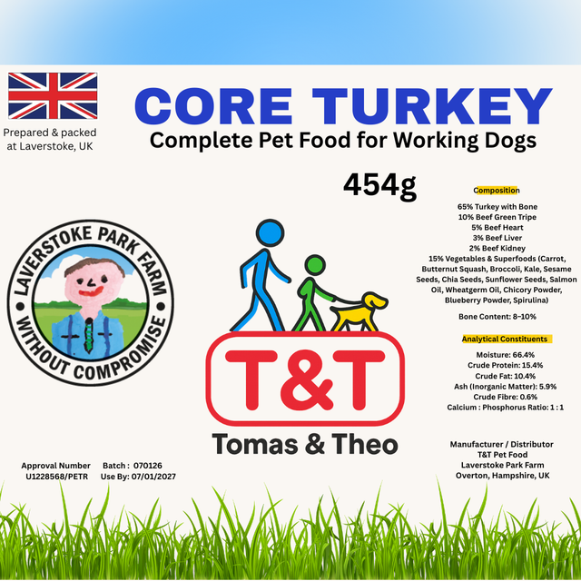 T&T Core Turkey Complete raw dog food